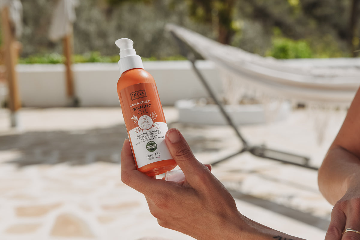 Zonnen en snel bruin worden met bronzing olie HemNature