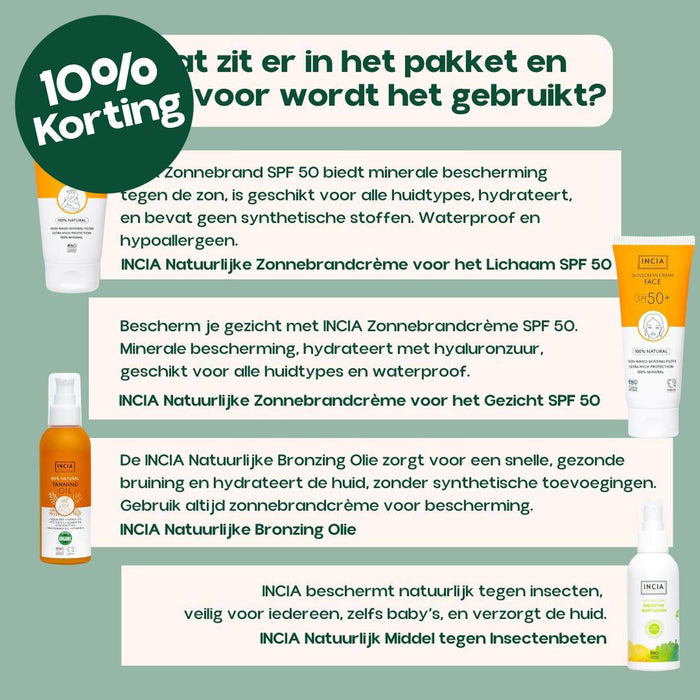 INCIA Natuurlijke Zonnebrand Set- Voor jou