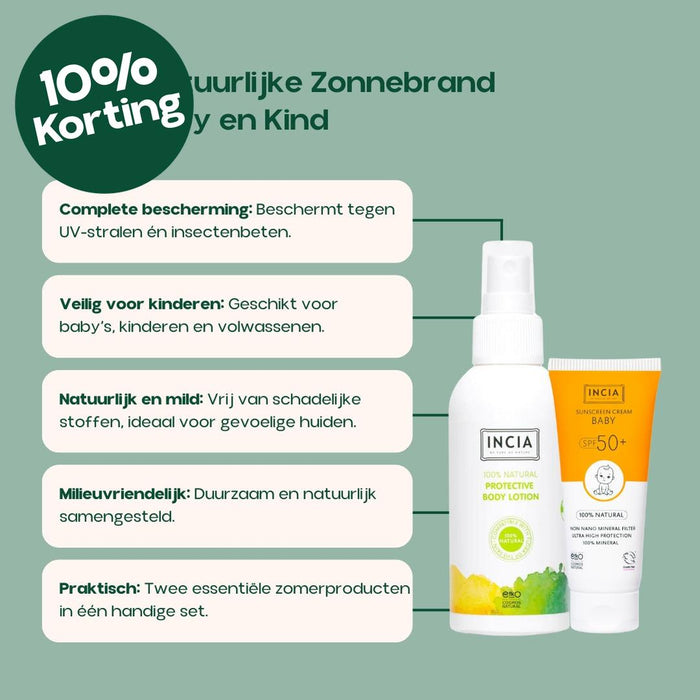 INCIA Natuurlijke Zonnebrand Set - Baby en Kind