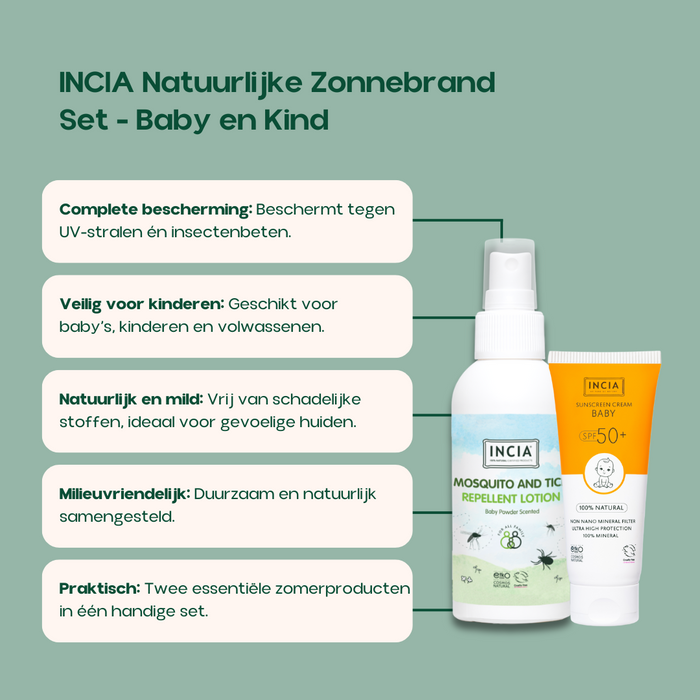 INCIA Natuurlijke Zonnebrand Set - Baby en Kind