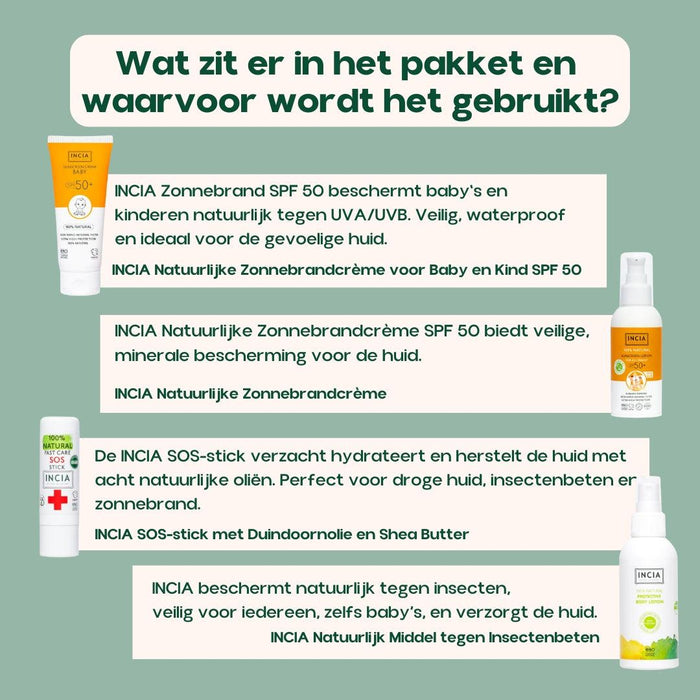 INCIA Natuurlijke Zonnebrand Set- Familie