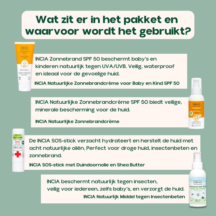 INCIA Natuurlijke Zonnebrand Set- Familie