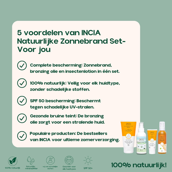 INCIA Natuurlijke Zonnebrand Set- Voor jou