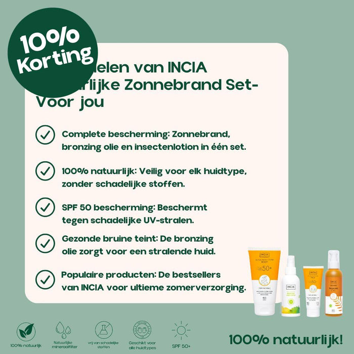 INCIA Natuurlijke Zonnebrand Set- Voor jou