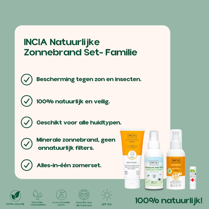 INCIA Natuurlijke Zonnebrand Set- Familie