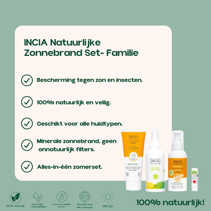 INCIA Natuurlijke Zonnebrand Set- Familie