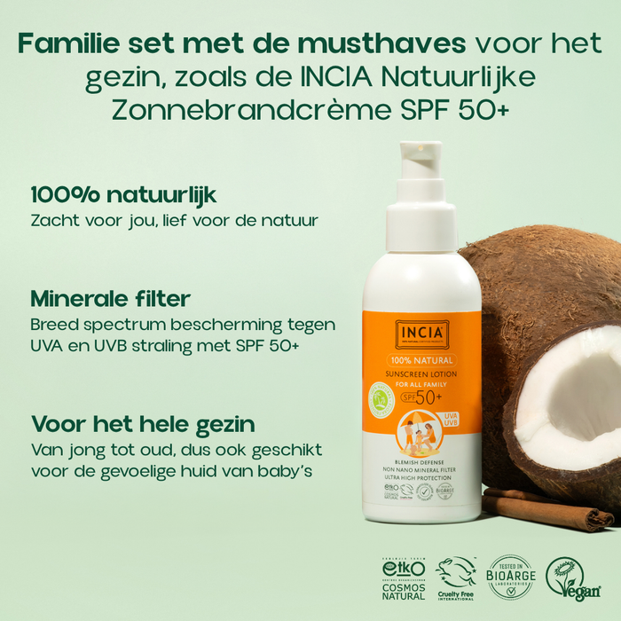 INCIA Natuurlijke Zonnebrand Set - Familie