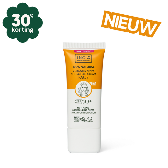 INCIA Zonnebrand Gezicht Anti-Pigmentvlekken SPF 50+