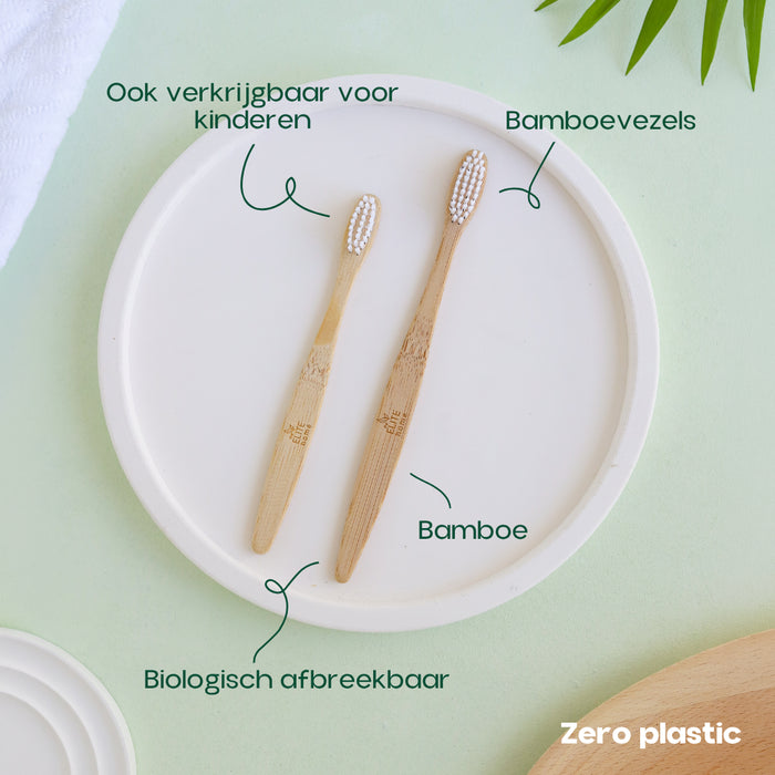 The Elite Home Ecologische Bamboe Tandenborstel - Volwassenen