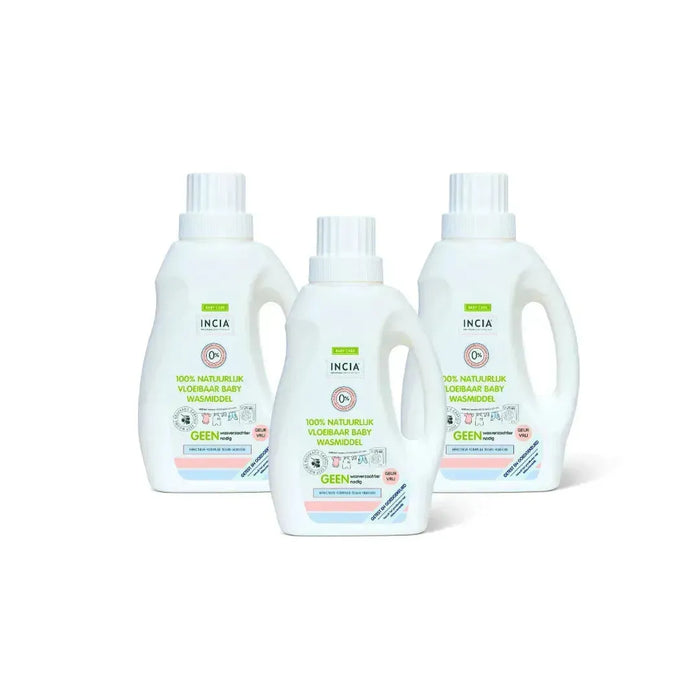 INCIA Natuurlijk Vloeibaar Wasmiddel Geurvrij Voordeelverpakking - 3 stuks