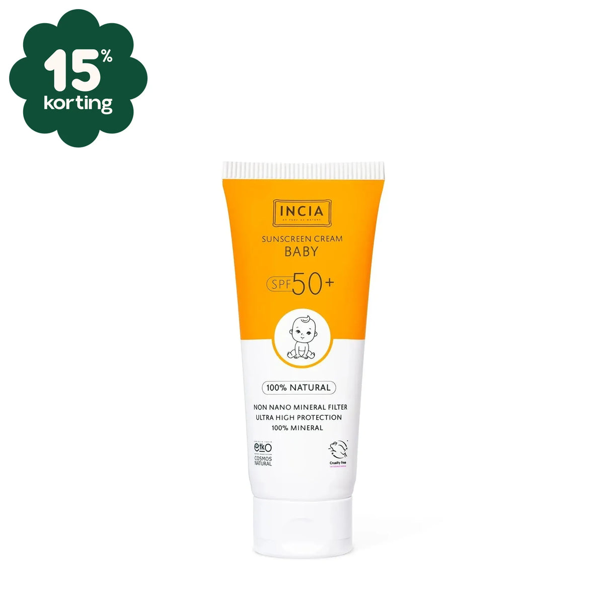 INCIA Natuurlijke Zonnebrandcrème Baby & Kind SPF 50+