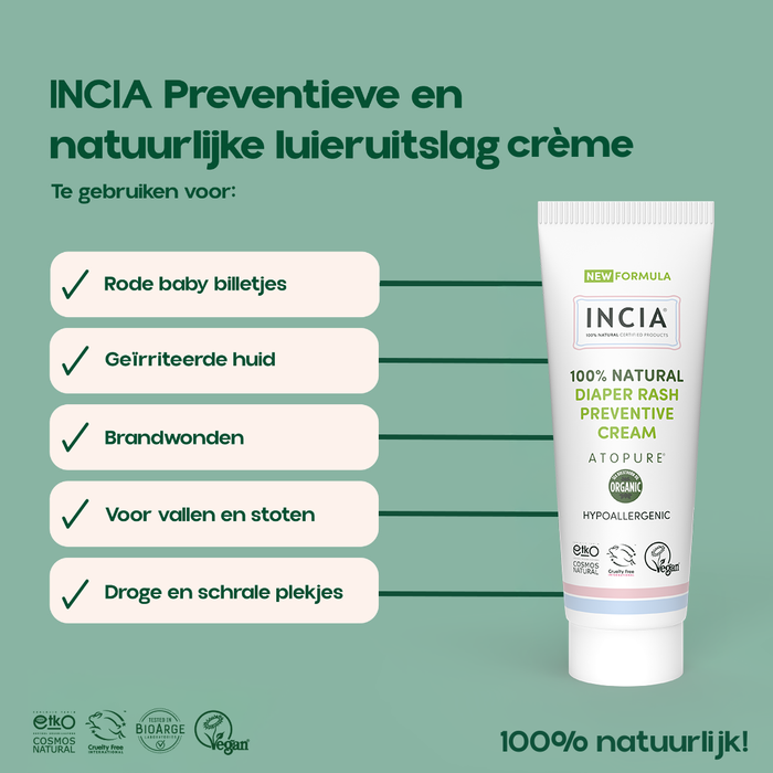 INCIA Preventieve en Natuurlijke Luieruitslag Crème