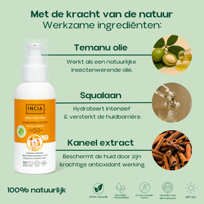 INCIA Natuurlijke Zonnebrandcrème SPF 50+