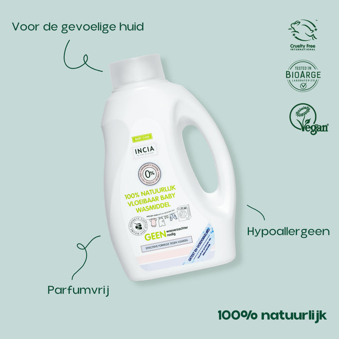 INCIA Natuurlijk Vloeibaar Wasmiddel Geurvrij