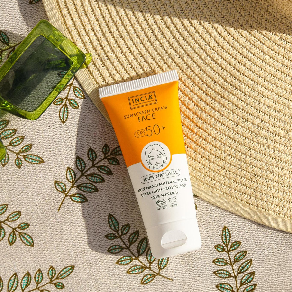 INCIA Natuurlijke Zonnebrandcrème Gezicht SPF 50+