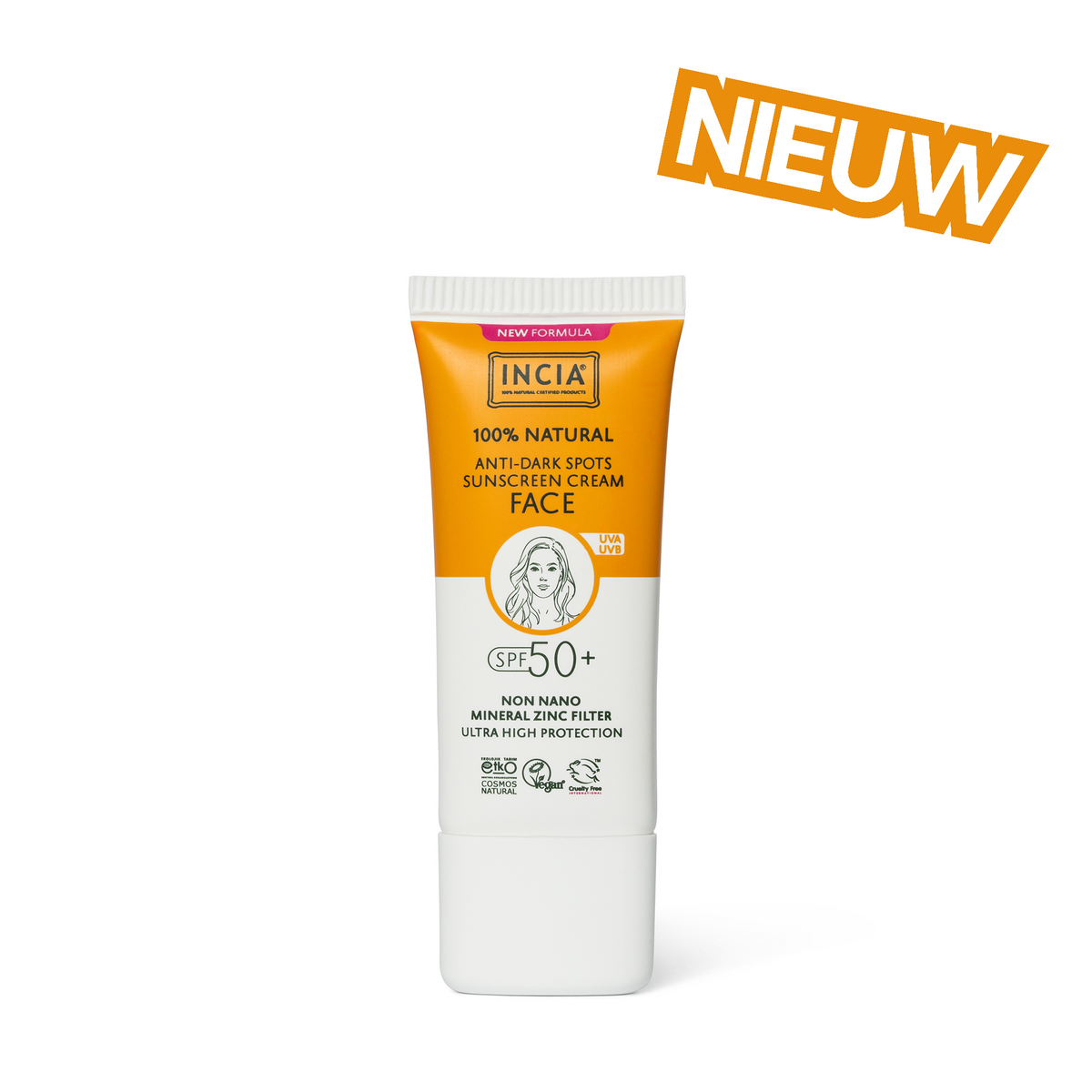 INCIA Zonnebrand Gezicht Anti-Pigmentvlekken SPF 50+