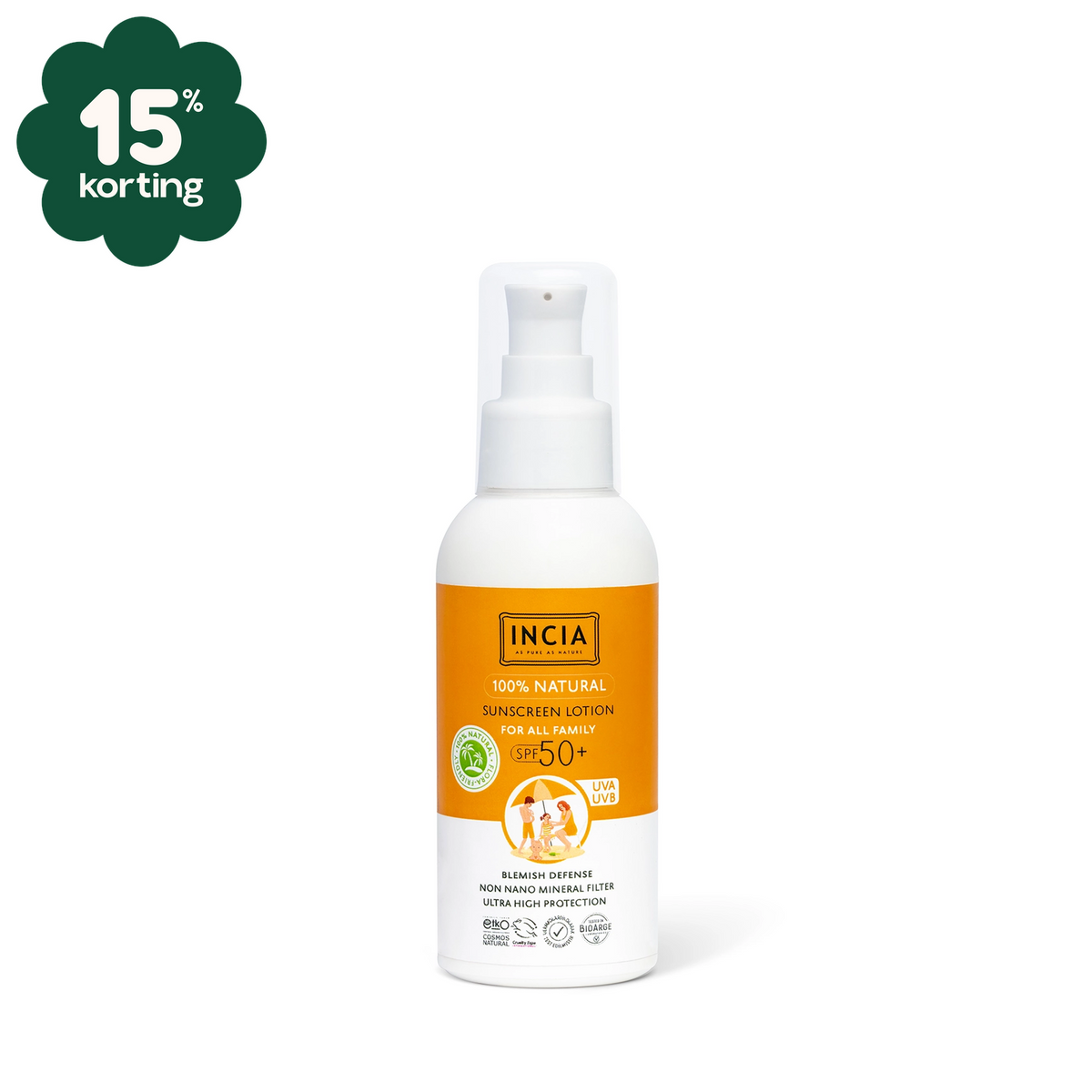 INCIA Natuurlijke Zonnebrandcrème SPF 50+